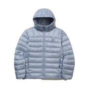 Umbro Featherflex Light Weight Hooded Down Jacket Blue Blizzard