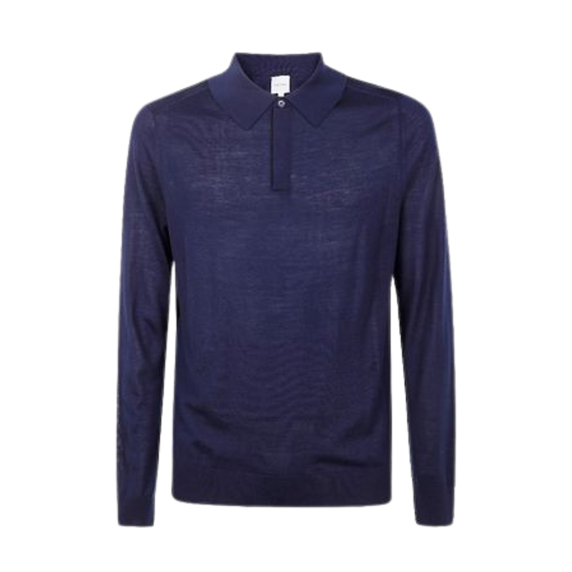 M1R-241Z-P02093-49 Paul Smith Merino Wool Long Sleeve Polo Shirt Navy