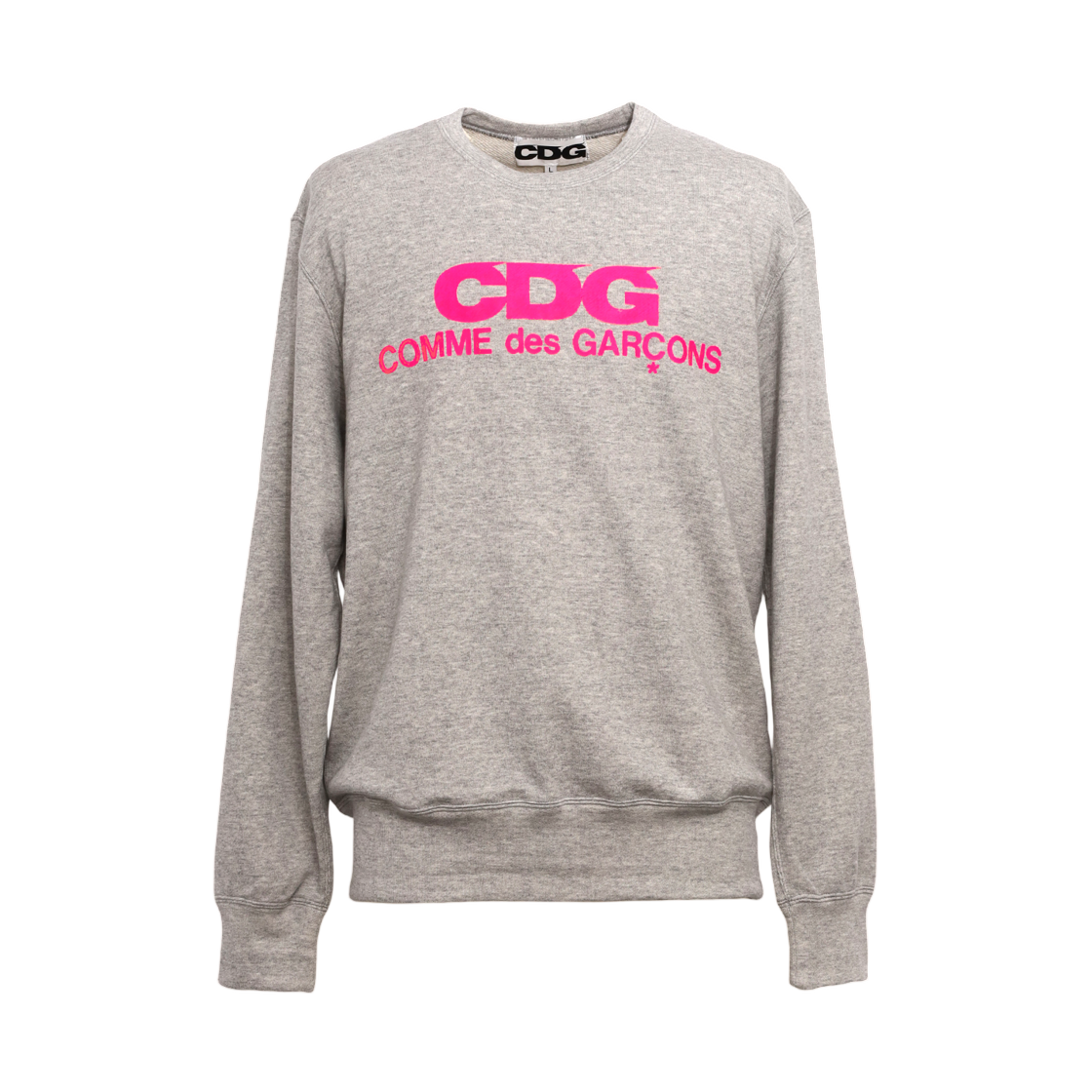 SZ-T087-051-3 CDG Crew Neck Sweatshirt Gray Pink