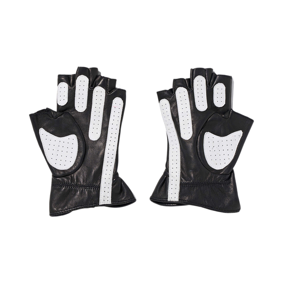 (W) 미스치프 하프 핑거 드라이빙 글러브 블랙((W) Mischief Half Finger Driving Gloves Black) - 2