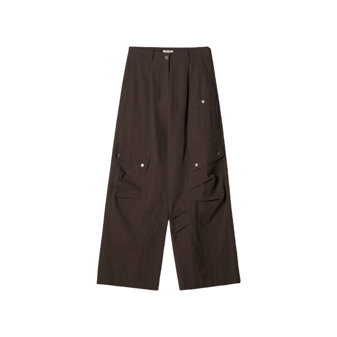 - (W) Aviemuah Twill Oversized Cargo Pants Brown