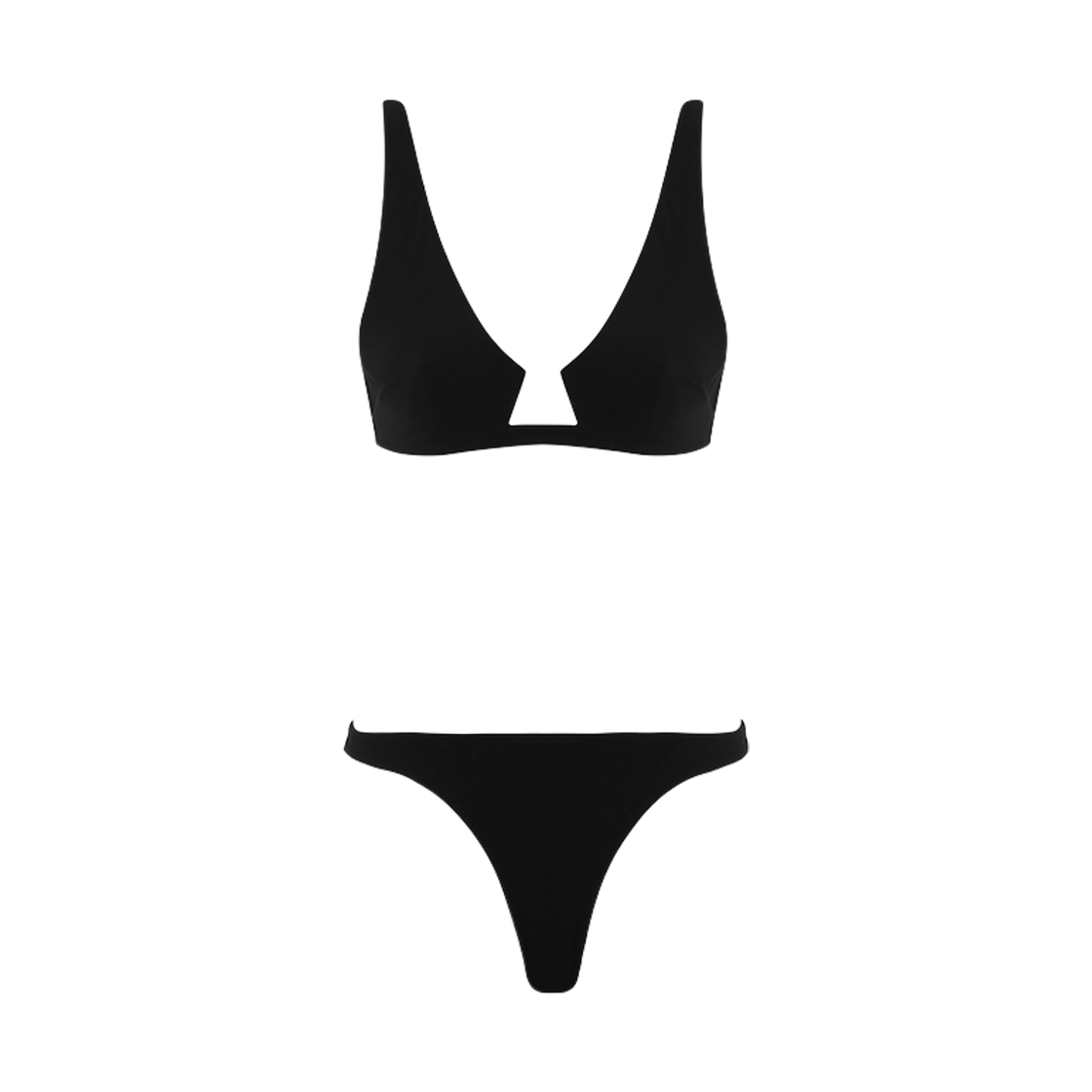 1065WSS251 (W) Zimmermann Rhiannon Wire Front Bikini Black