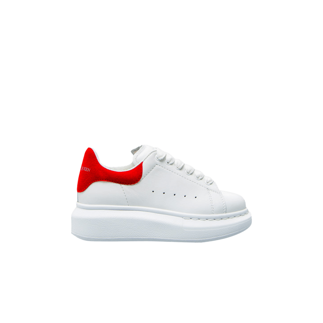 (키즈) 알렉산더 맥퀸 오버사이즈드 스니커즈 화이트 러스트 레드((Kids) Alexander McQueen Oversized Sneakers White Lust Red)