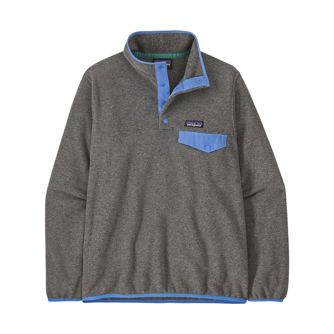 (W) 파타고니아 라이트웨이트 신칠라 스냅-T 플리스 풀오버 니켈 W 어번던트 블루((W) Patagonia Lightweight Synchilla Snap-T Fleece Pullover Nickel W Abundant Blue)