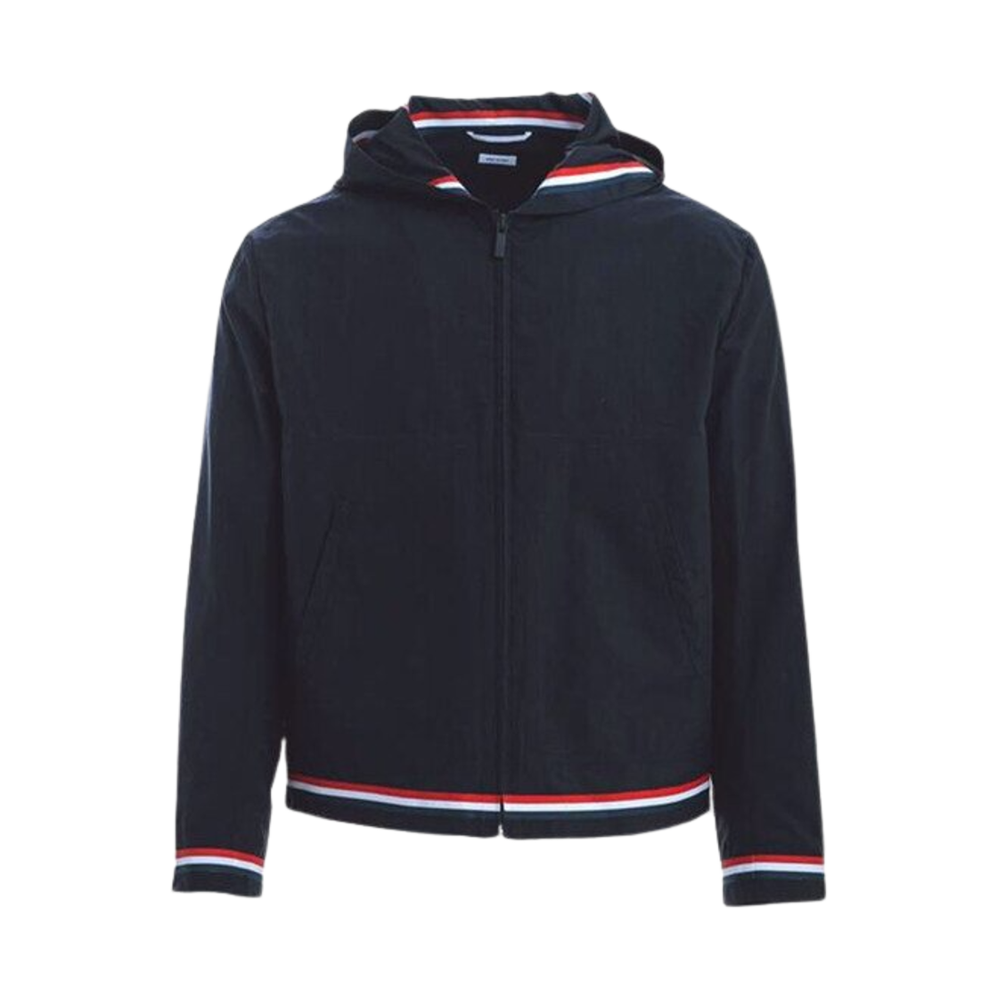 MJO147A-05222-415 Thom Browne 3-Bar Ripstop Wind Jacket Navy