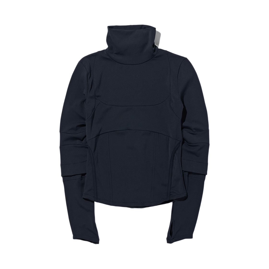 (W) 미스치프 컨투어 심 탑 블랙((W) Mischief Contour Seam Top Black) - 1