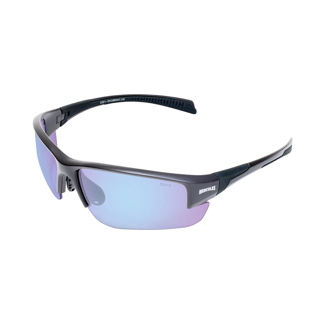 - Global Vision 24 Hercules 7 GT A/F Matte Metallic Charcoal/ Clear to Smoke with G-Tech Blue Coating Photochromic Lenses