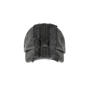 AJOBYAJO Lace Trimming Washed Cap Charcoal