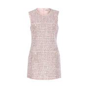 (W) Self Portrait Boucle Sleeveless Mini Dress Pink