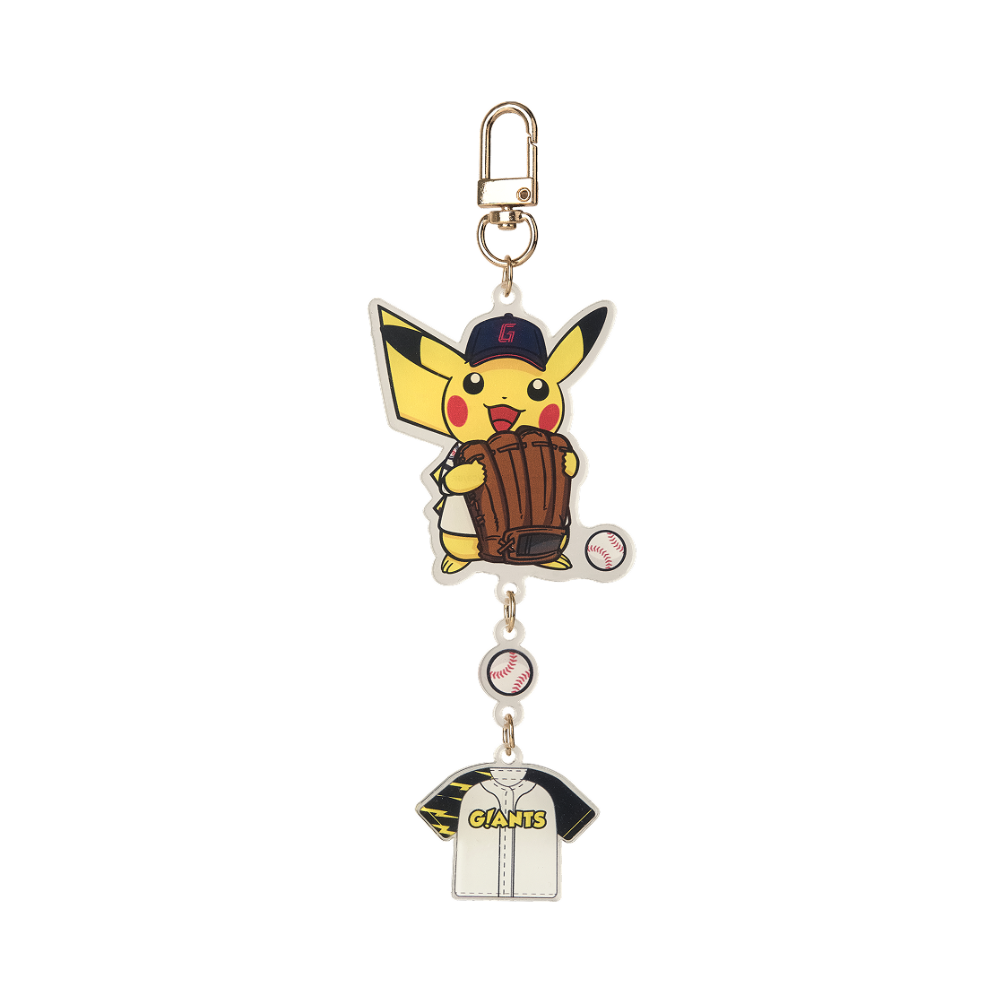 포켓몬 x 롯데 자이언츠 아크릴 키링 피카츄 글러브 멀티(Pokemon x Lotte Giants Acrylic Keyring Pikachu Glove Multi)