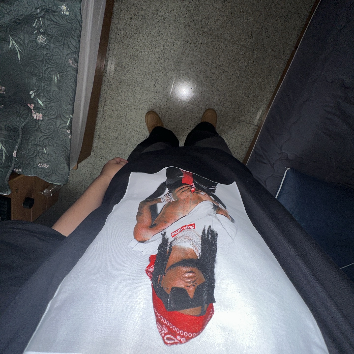 Supreme Playboi Carti T-Shirt Black - 25FW 착용 스타일