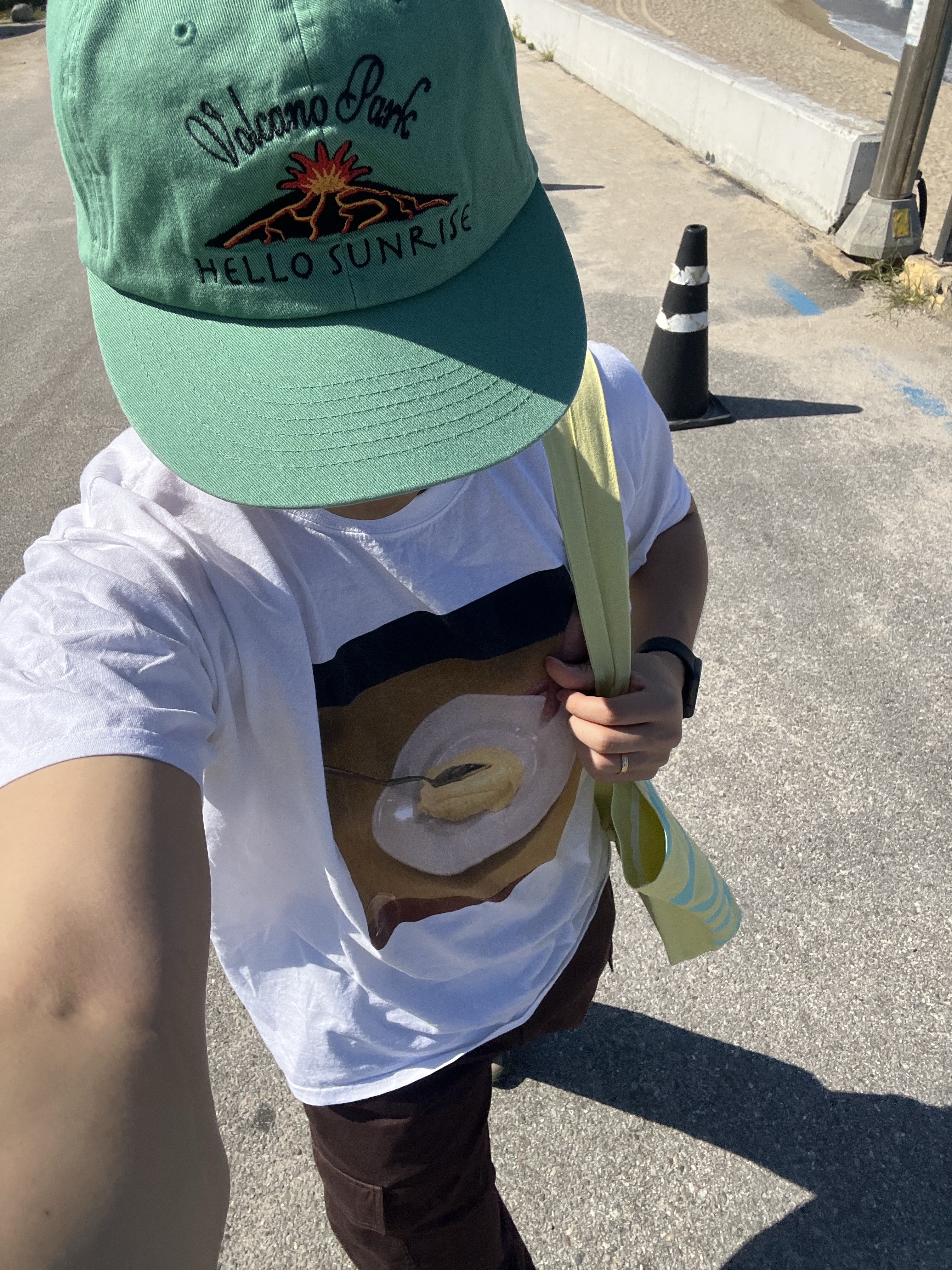 Hello Sunrise Volcano Logo Relaxed Fit 6P Cap Emerald Green, New Balance ML610T Deep Olive Green - D Standard 착용 스타일 - 1