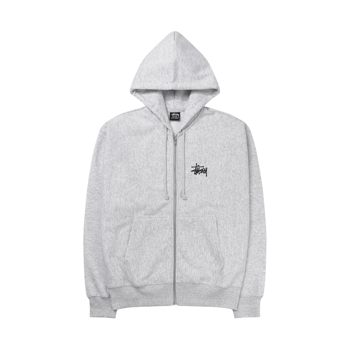 스투시 베이직 스투시 후드 집업 애쉬 헤더(Stussy Basic Stussy Zip Hoodie Ash Heather)