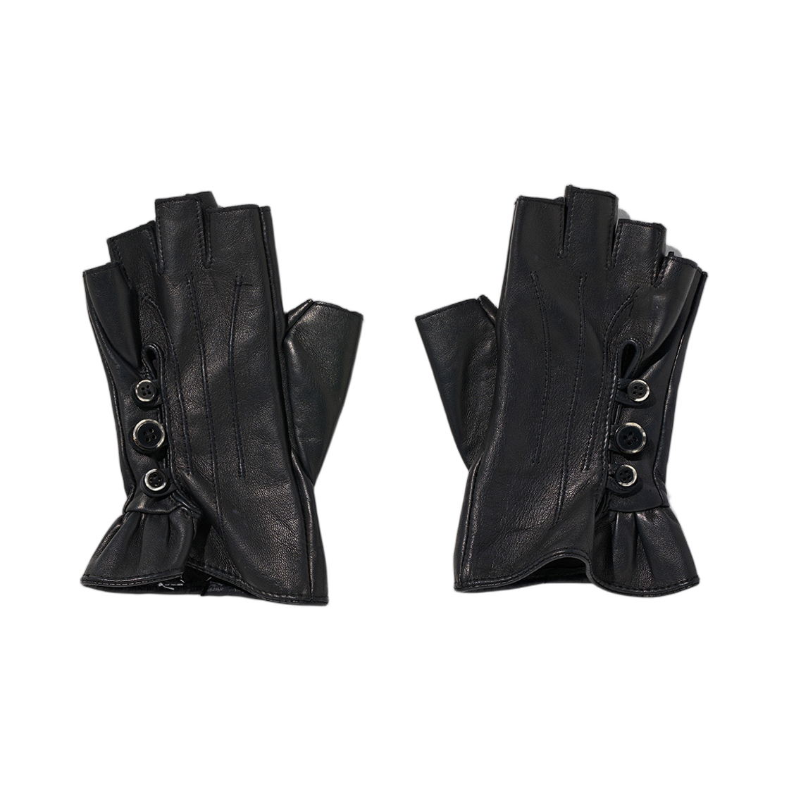 - (W) Mischief Half Finger Driving Gloves Black