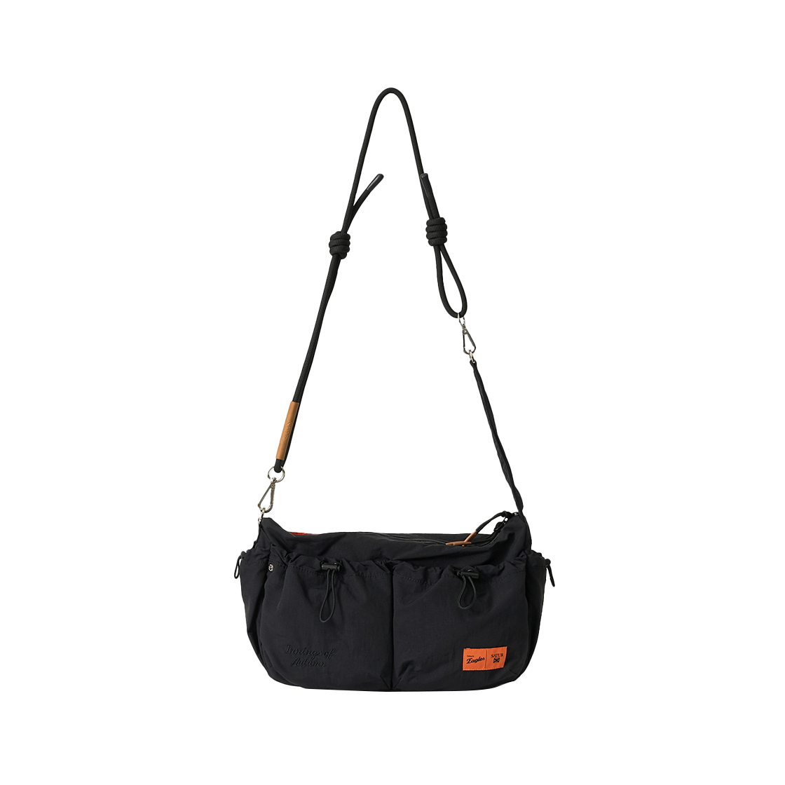 세터 X 한화 이글스 로프 스트링 숄더 백 블랙(Satur x Hanwha Eagles Rope String Shoulder Bag Black)