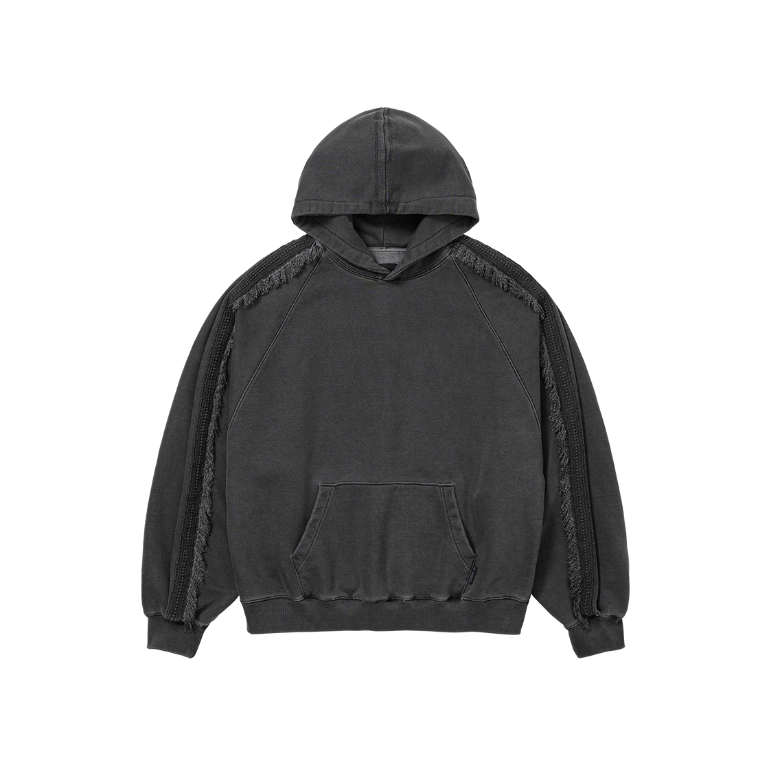 AJ254TP009CH AJOBYAJO Raglan Lace Trimming Hoodie Charcoal