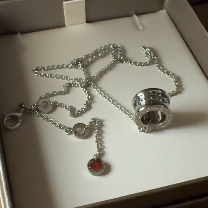 Bulgari Save The Children Necklace Sterling Silver 착용 스타일 - 2