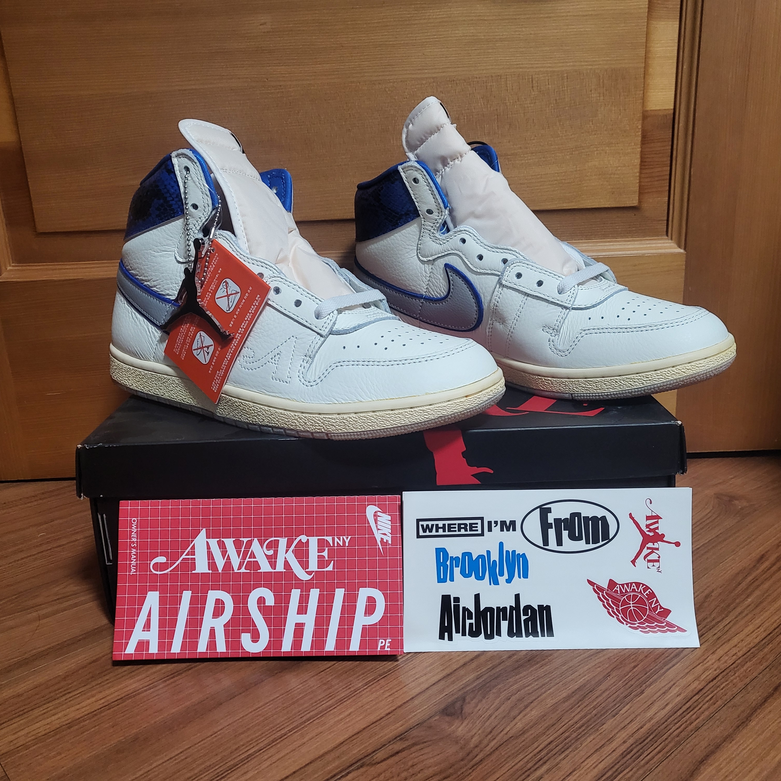 Jordan x Awake NY Air Ship PE SP Game Royal 착용 스타일