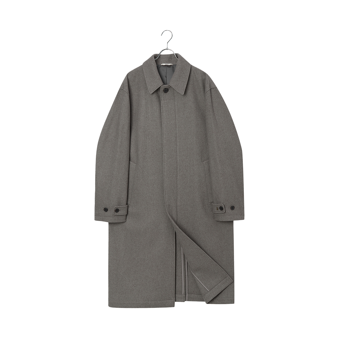 히스헤지스 울 캐시미어 혼방 발마칸 코트 그레이(HIS HAZZYS Light Wool Cashmere Balmacaan Coat Black) - 3