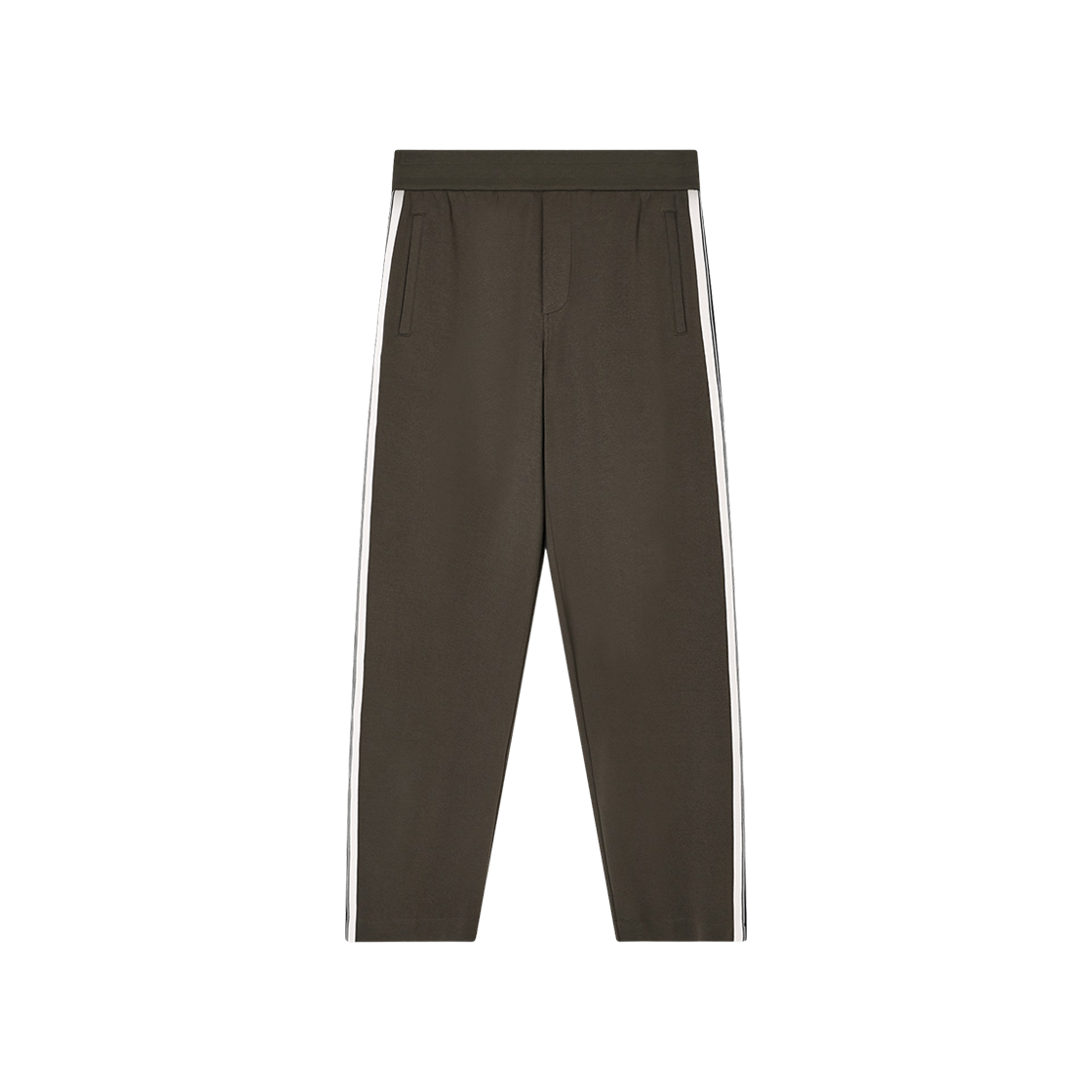 EM002873AF13488U8120 Emporio Armani ASV Jersey Trousers with Elasticated Waist and Contrasting Bands Green