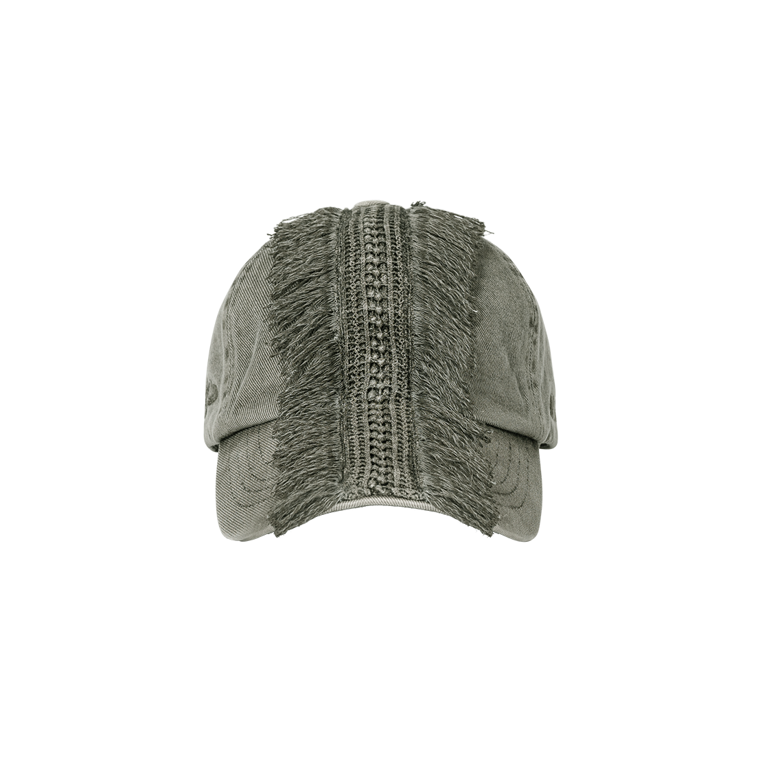 AJ254HT004TG AJOBYAJO Lace Trimming Washed Cap Tea Green