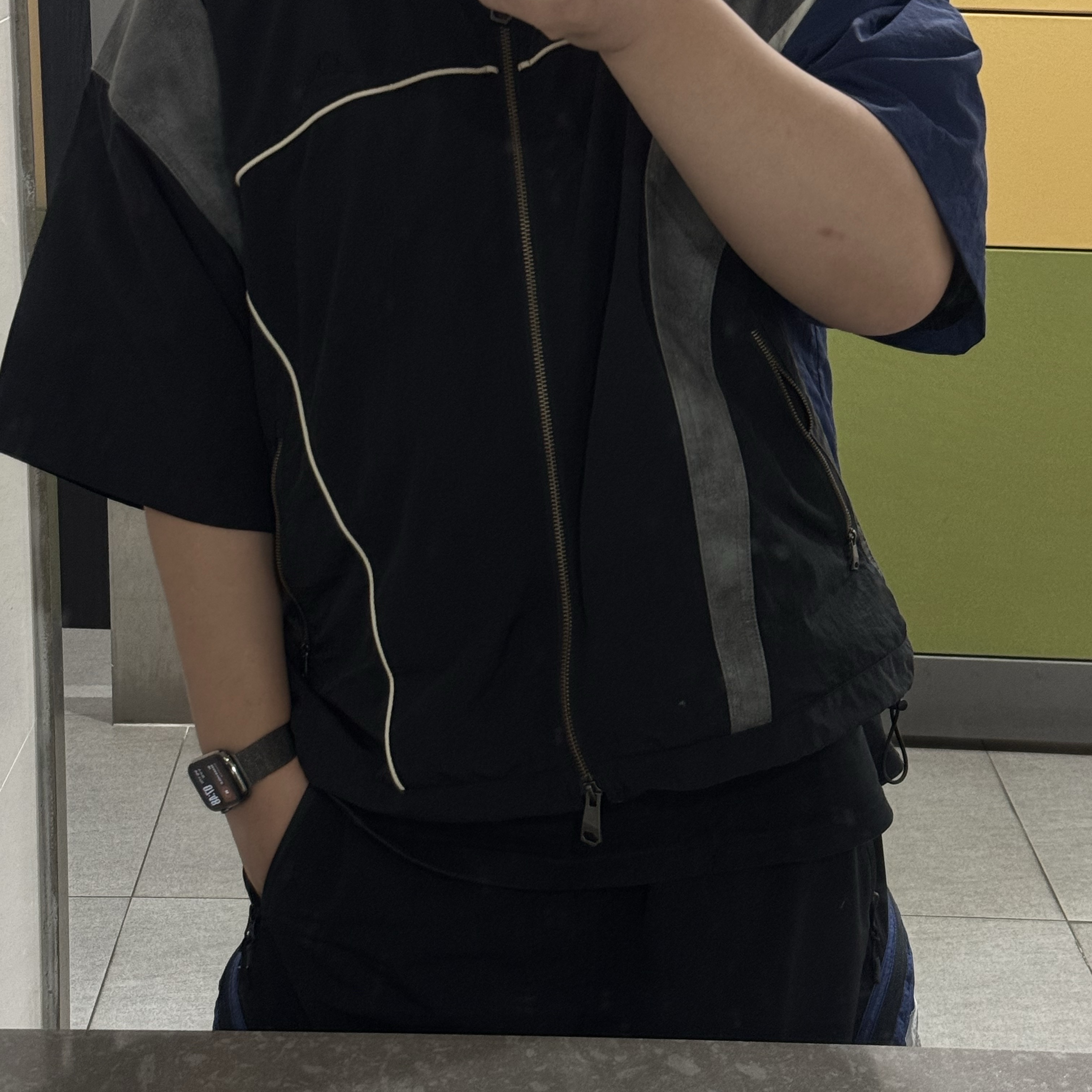 Ader Error Milos Jacket Noir μ°©μ© μ€νμΌ