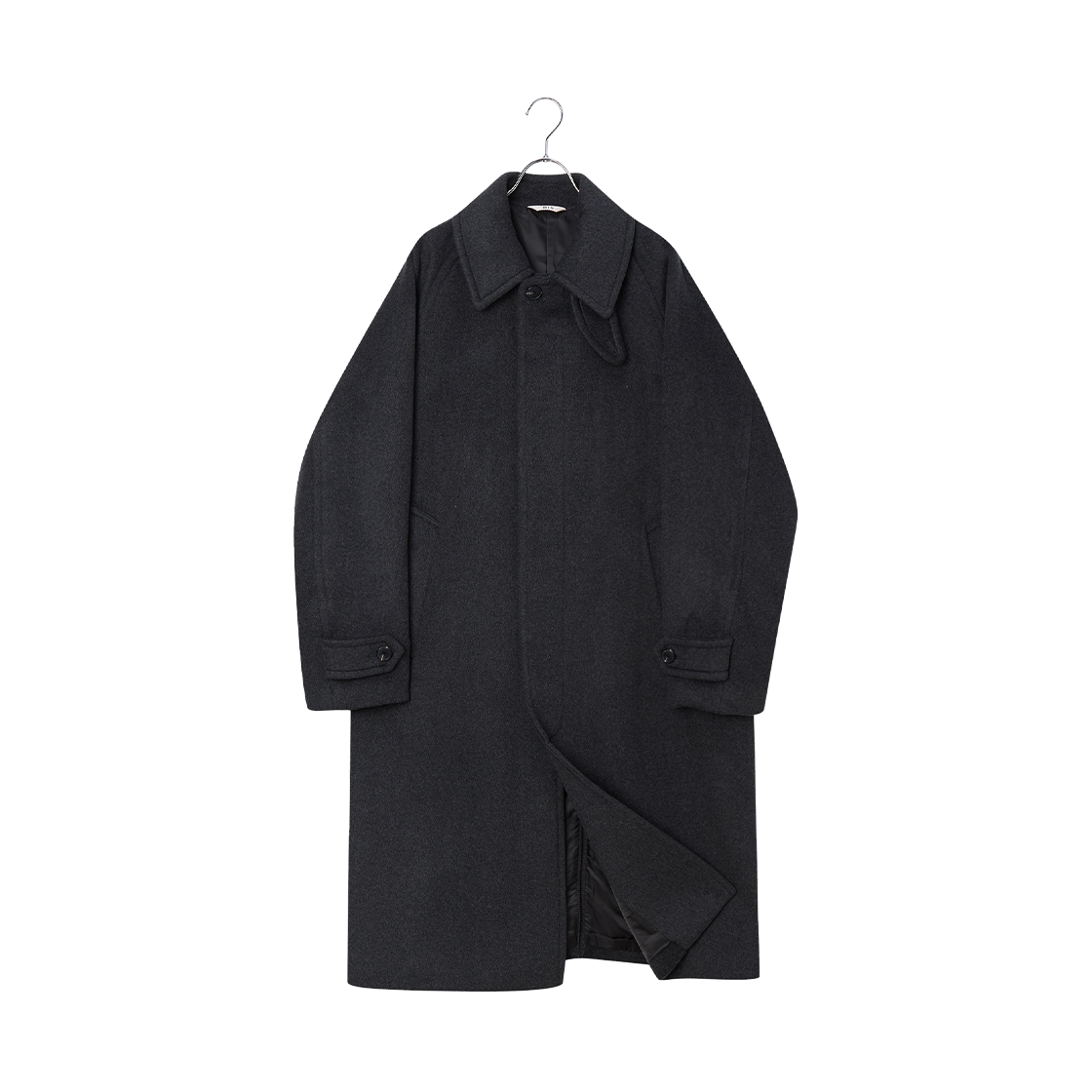 히스헤지스 헤비 발마칸 코트_차콜(HIS HAZZYS Heavy Balmacan Coat_Black) - 3