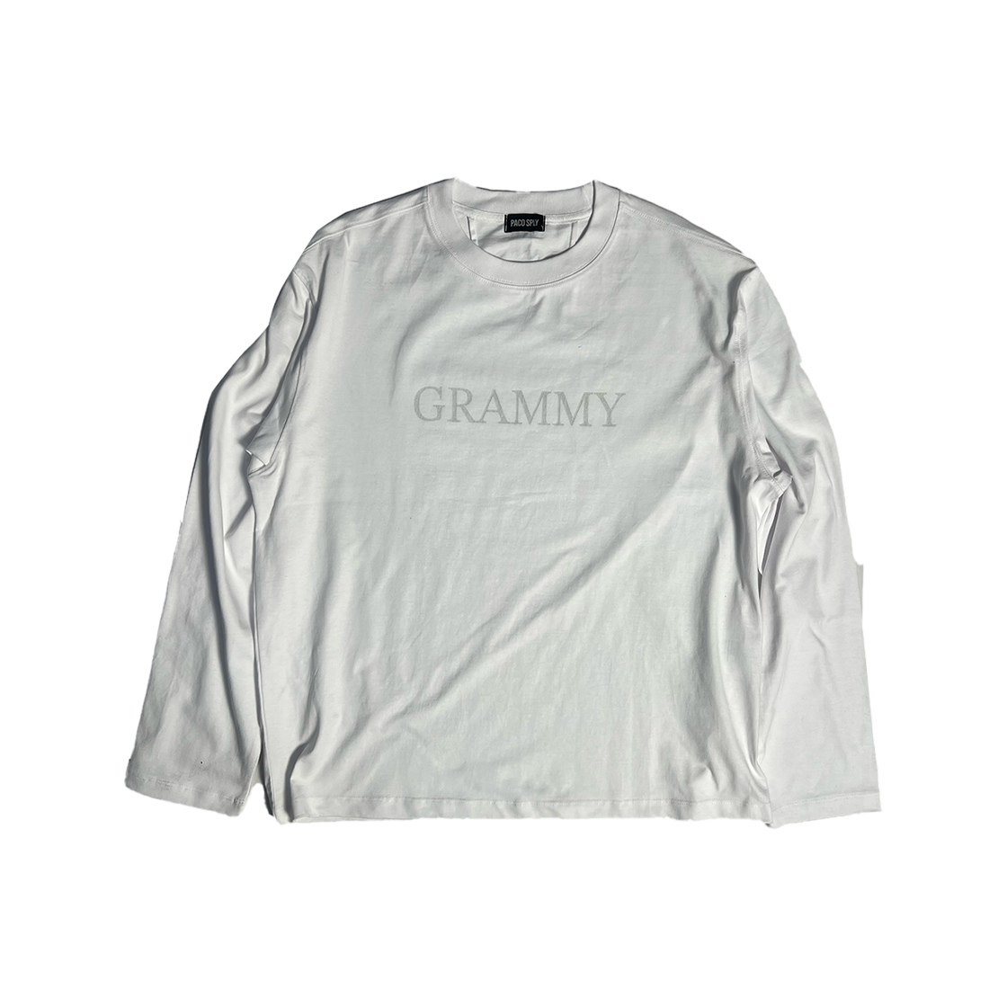[트리플적립] 파코서플라이 그래미 롱슬리브 티셔츠 화이트([트리플적립] PACOSPLY Grammy Long Sleeve T-Shirt White)