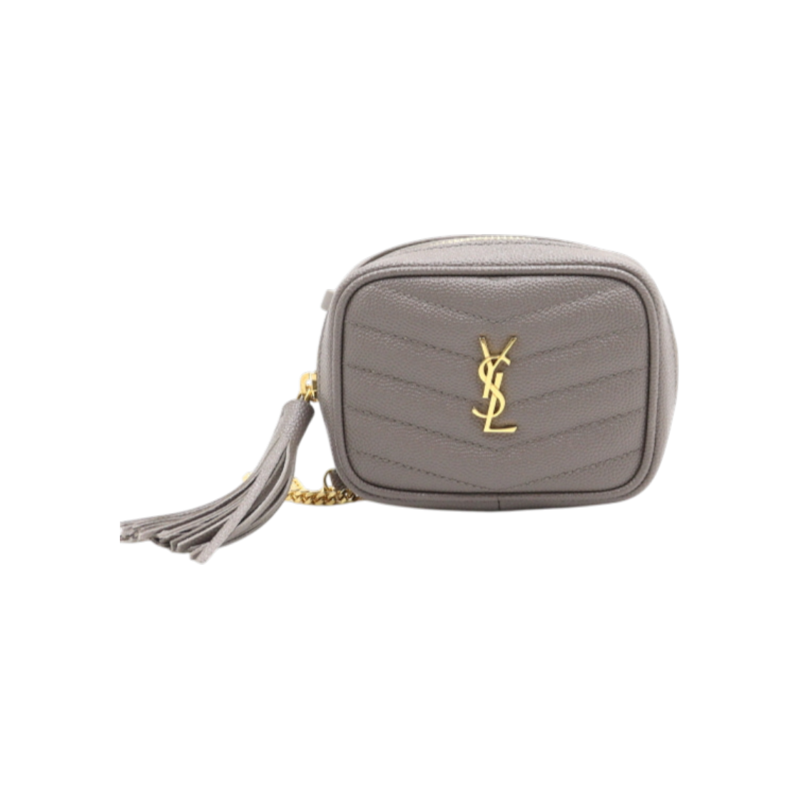 IT2HQ4LKHV9R Saint Laurent Monogram Quilted Baby Camera Shoulder Bag with Gold Chain