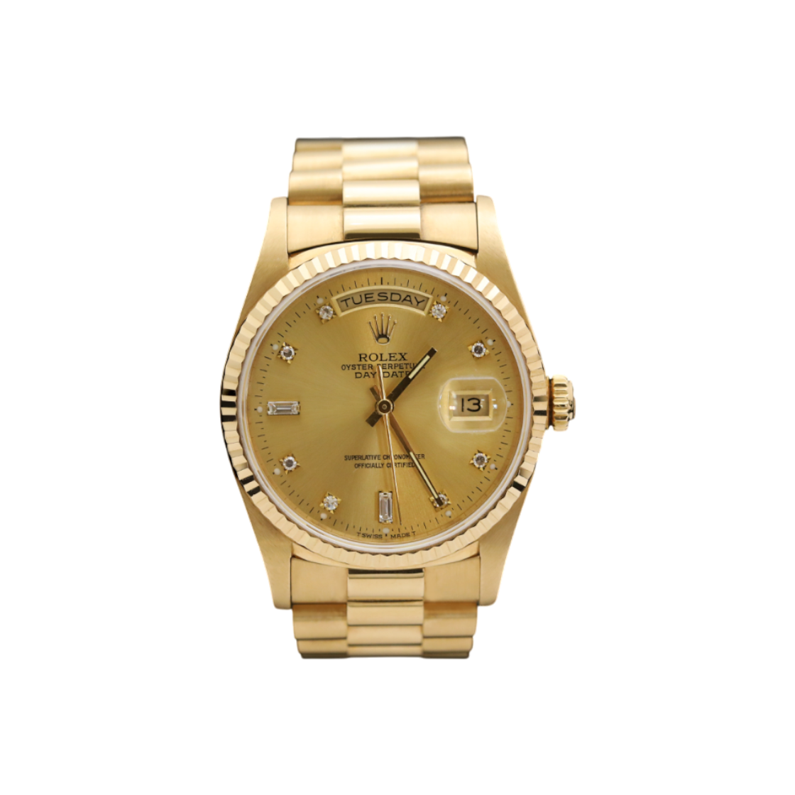 ITWV2PD9BLLN Rolex Day-Date Champagne Diamond Dial 36mm