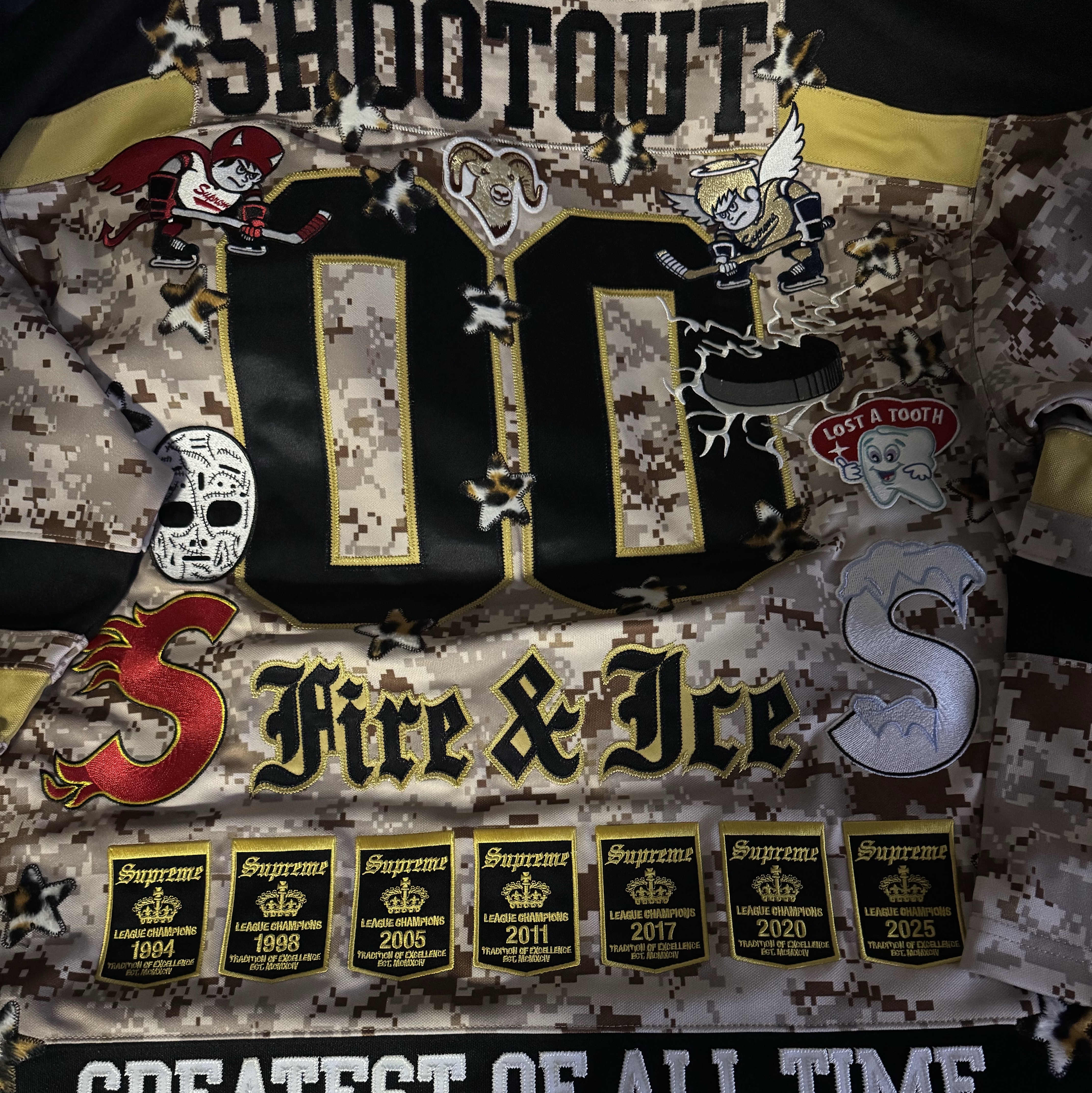 Supreme Fire & Ice Hockey Jersey Digi Camo - 25FW 착용 스타일 - 2
