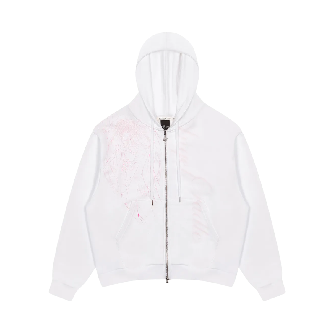 러브이즈트루 x 캐릭캐릭 체인지 후드 집업 화이트(Luvistrue x Shugo Chara Hood Zipup White)