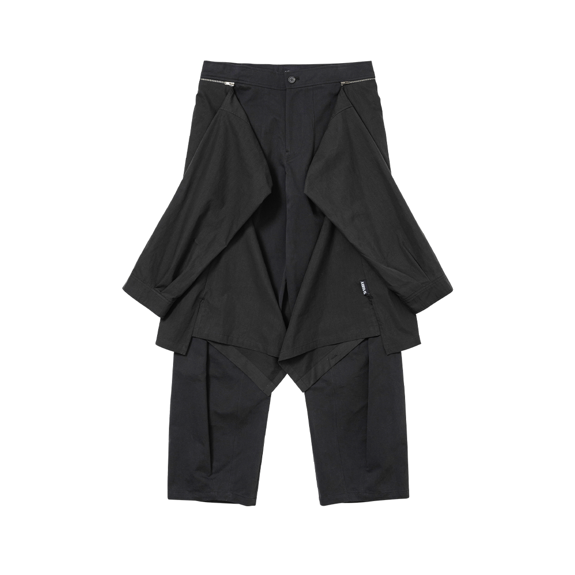 AJ254PT001BK AJOBYAJO Shirt Layered Pants Black