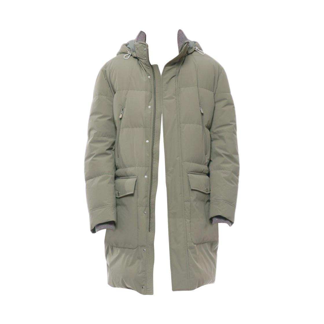 브루넬로 쿠치넬리 디테처블 후드 롱 다운 패딩 자켓 그린(Brunello Cucinelli Detachable Hooded Long Down Padded Jacket Green)