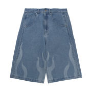 Adidas Flames Denim Shorts Blue - US Sizing