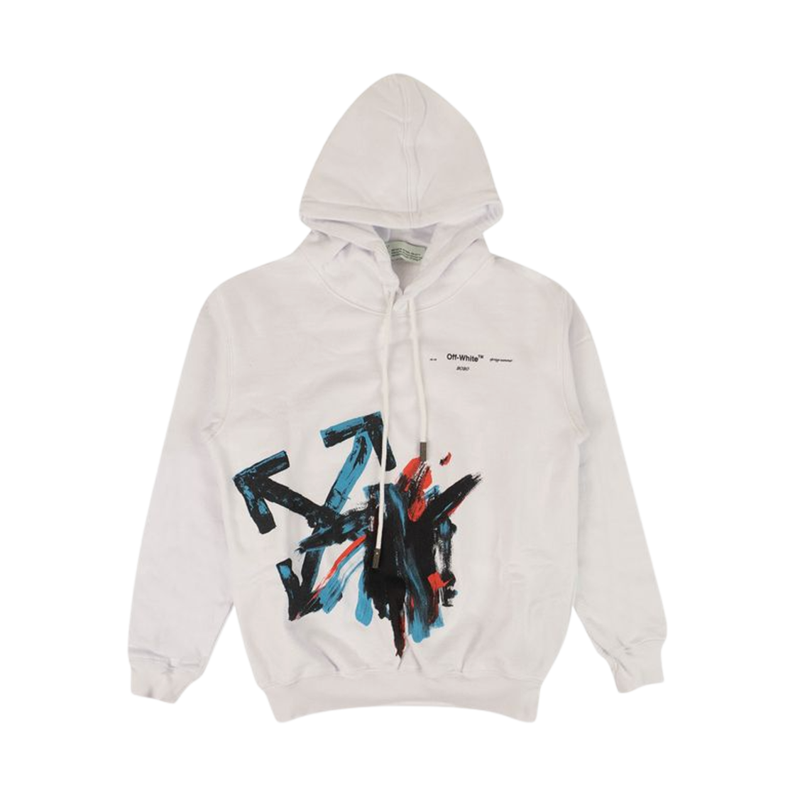 OWBB032R20F301280130 (W) Off-White Brush Arrow Oversize Hoodie White