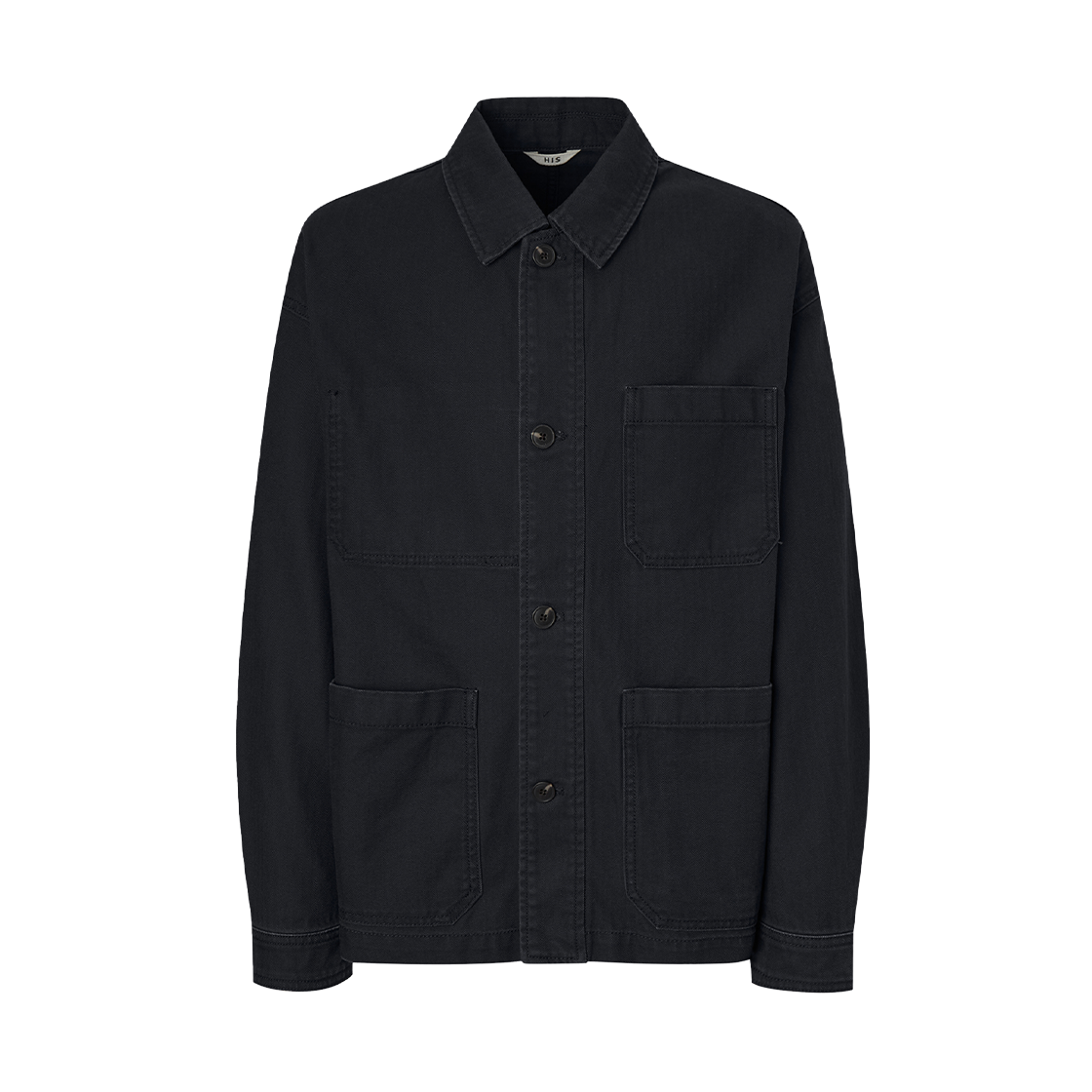 HZJU5F806BK HARRINGBONE CHORE JACKET BLACK
