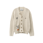 Satur x Hanwha Eagles Faro Over Size Boucle Cardigan Cream