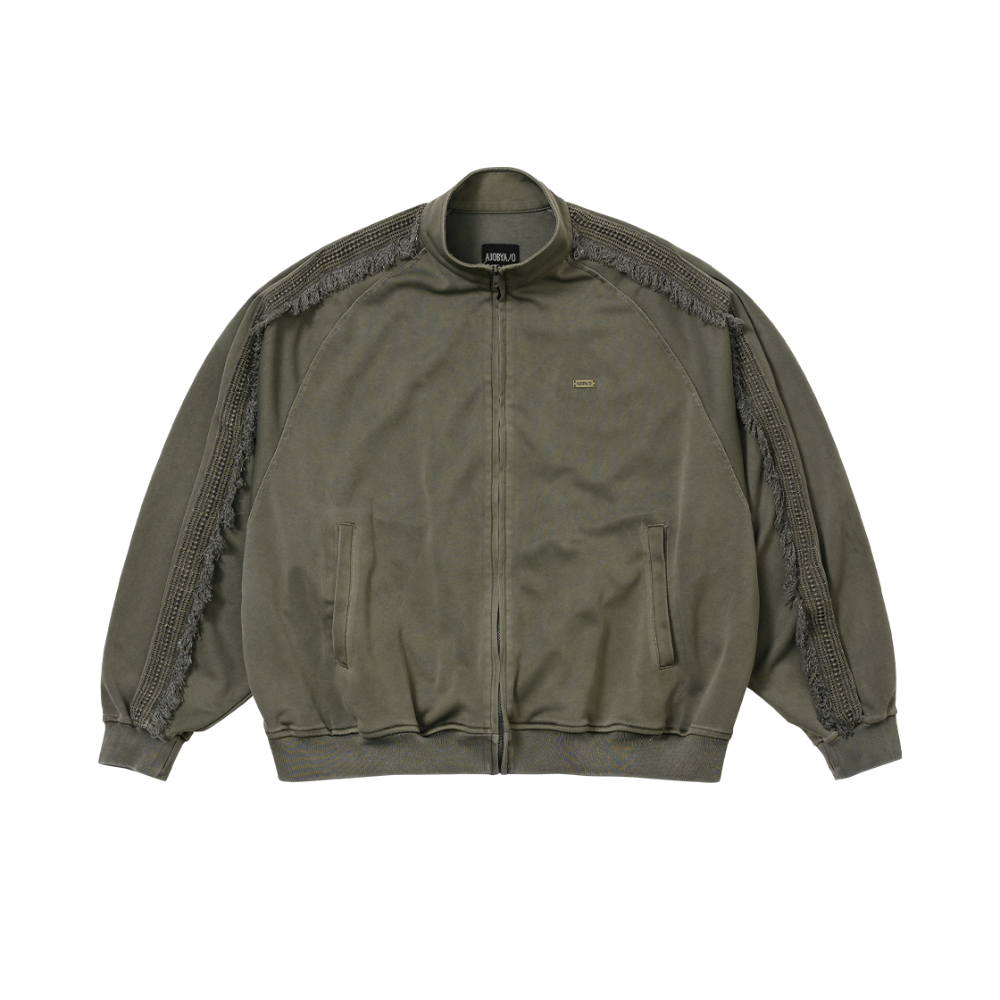 AJ254OT006KH AJOBYAJO Lace Trimming Raglan Track Jacket Khaki