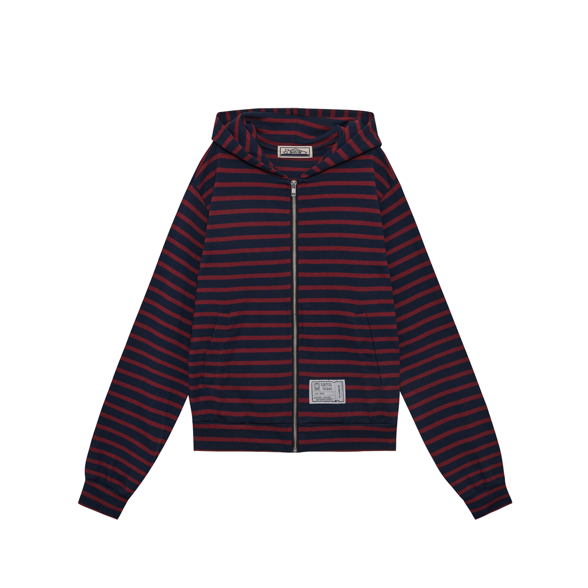 사로스 스트라이프 집업 레드 1(Saros Stripe Zip-Up Red 1)