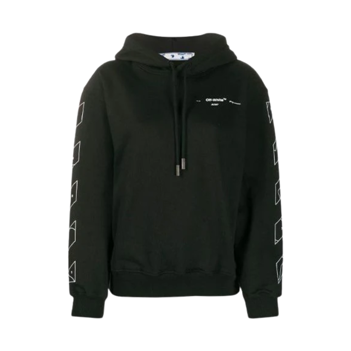 OWBB032S20FLE0031001 (W) Off-White Puzzle Arrow Hoodie Black