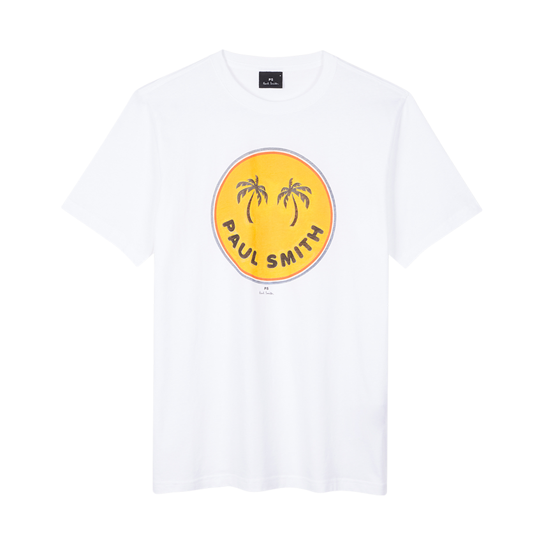 M2R-011R-PP5133-01 Paul Smith Palm Trees Print T-Shirt White