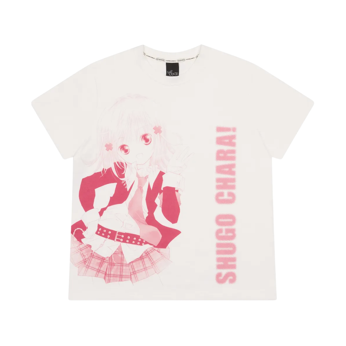 러브이즈트루 x 캐릭캐릭 체인지 그래픽 티셔츠 핑크(Luvistrue x Shugo Chara Graphic T-Shirt Pink) - 1
