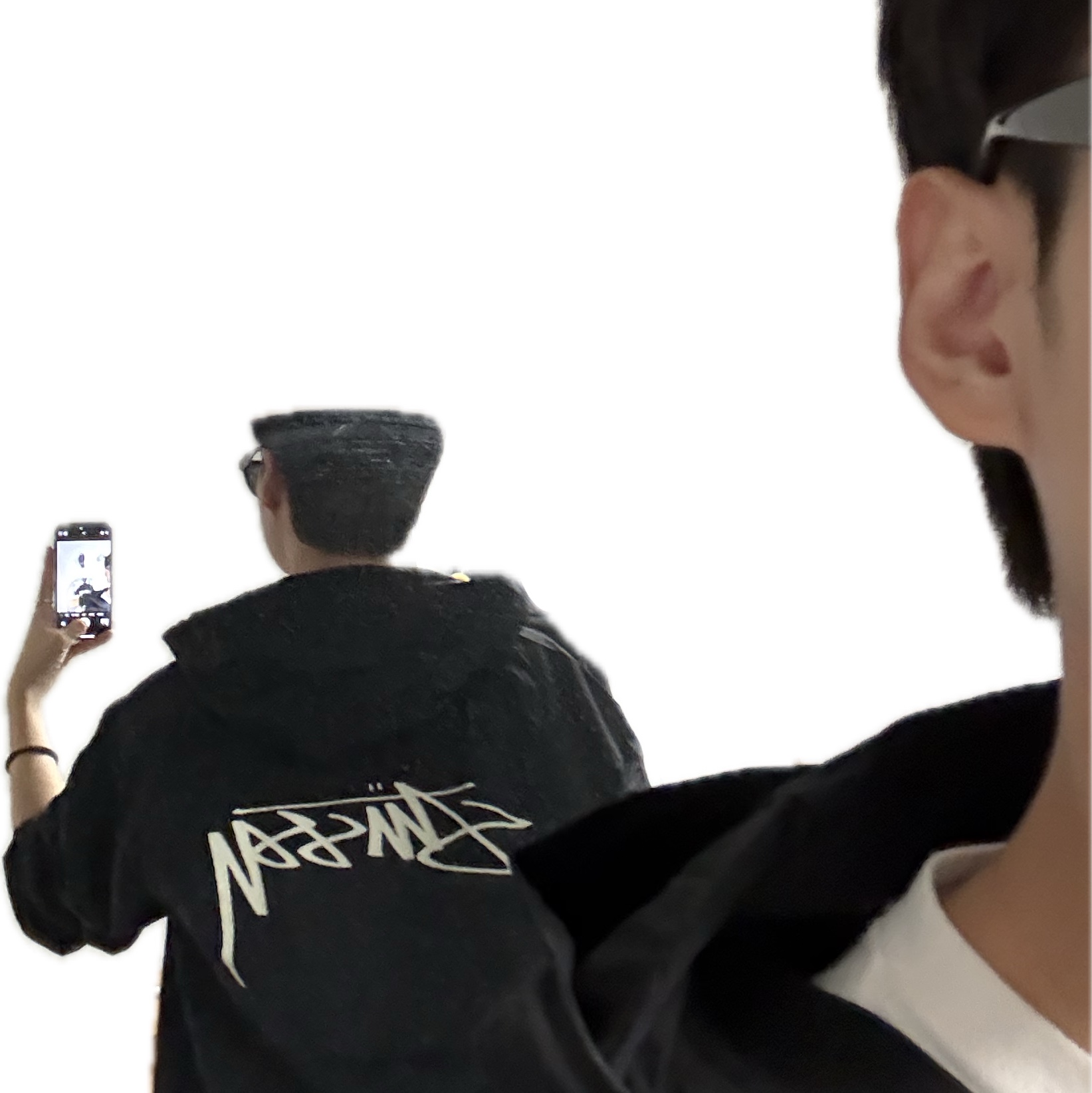 Nike x Stussy Linen Shell Jacket Black (FZ5751-010), Gentle Monster x Maison Margiela MM110 Black Black 착용 스타일 - 2