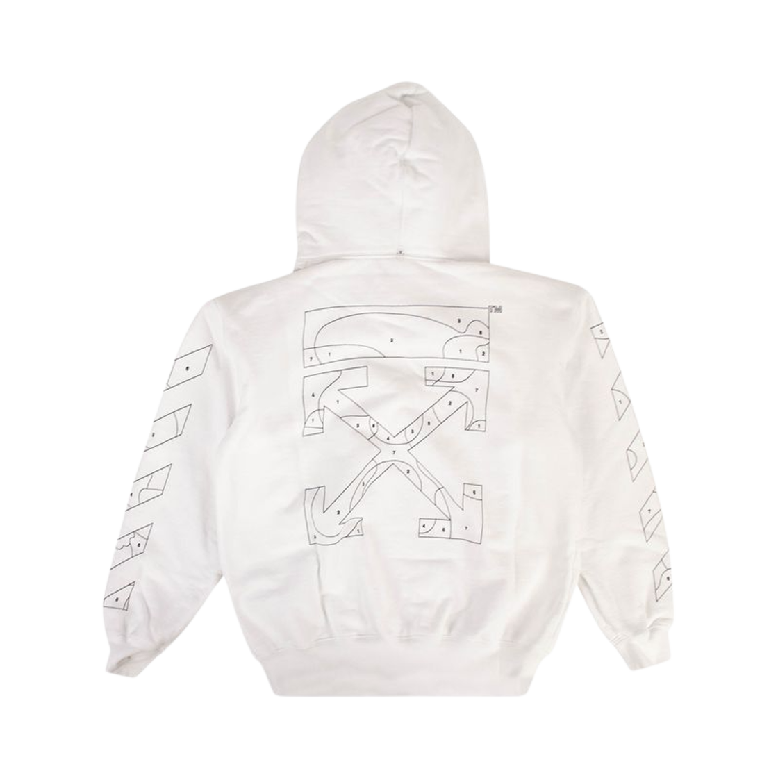 (W) 오프화이트 퍼즐 애로우 후드 화이트((W) Off-White Puzzle Arrow Hoodie White) - 2