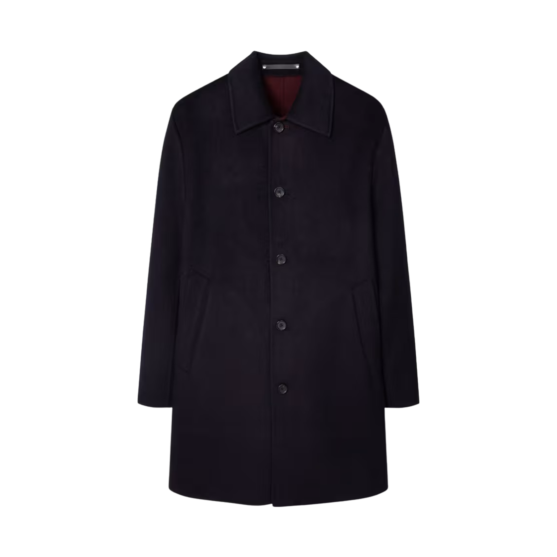 M2R-667Z-T22484-49 Paul Smith Double Face Wool Blend Overcoat Navy