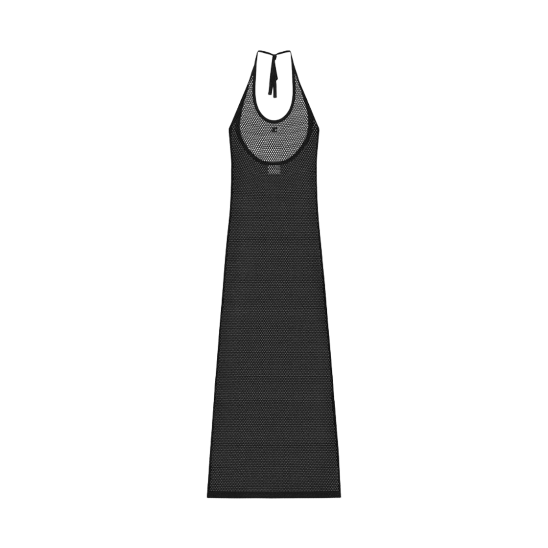 (W) 꾸레쥬 코튼 롱 탱크 드레스 블랙((W) Courreges Cotton Long Tank Dress Black)