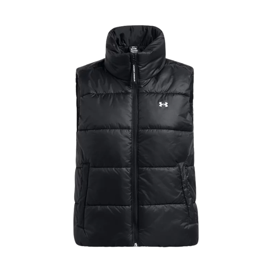 (W) 언더아머 UA 라이트웨이트 인슐레이티드 베스트 블랙 화이트((W) Under Armour UA Lightweight Insulate Vest Black White)