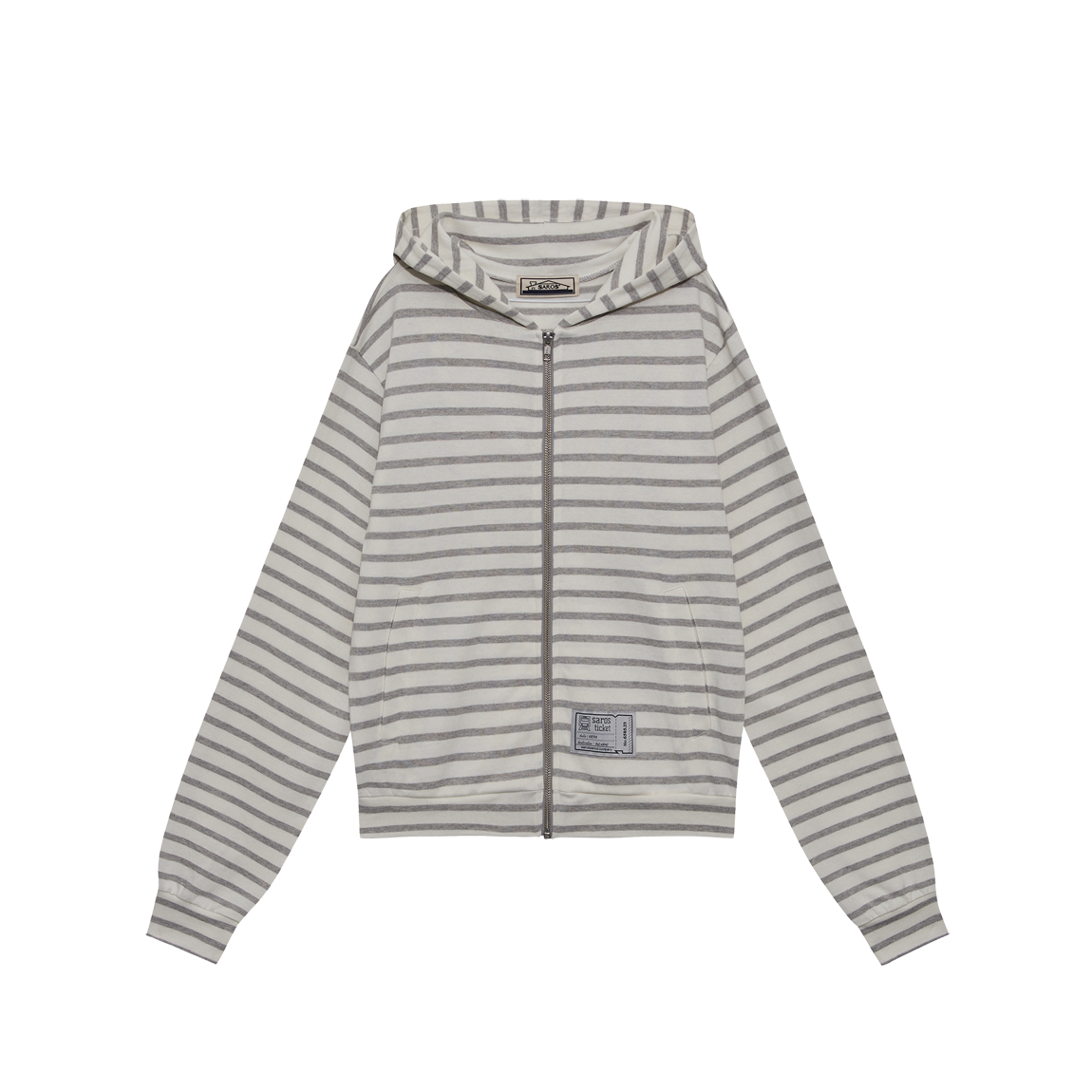 P00000ED Saros Stripe Zip-Up White 1