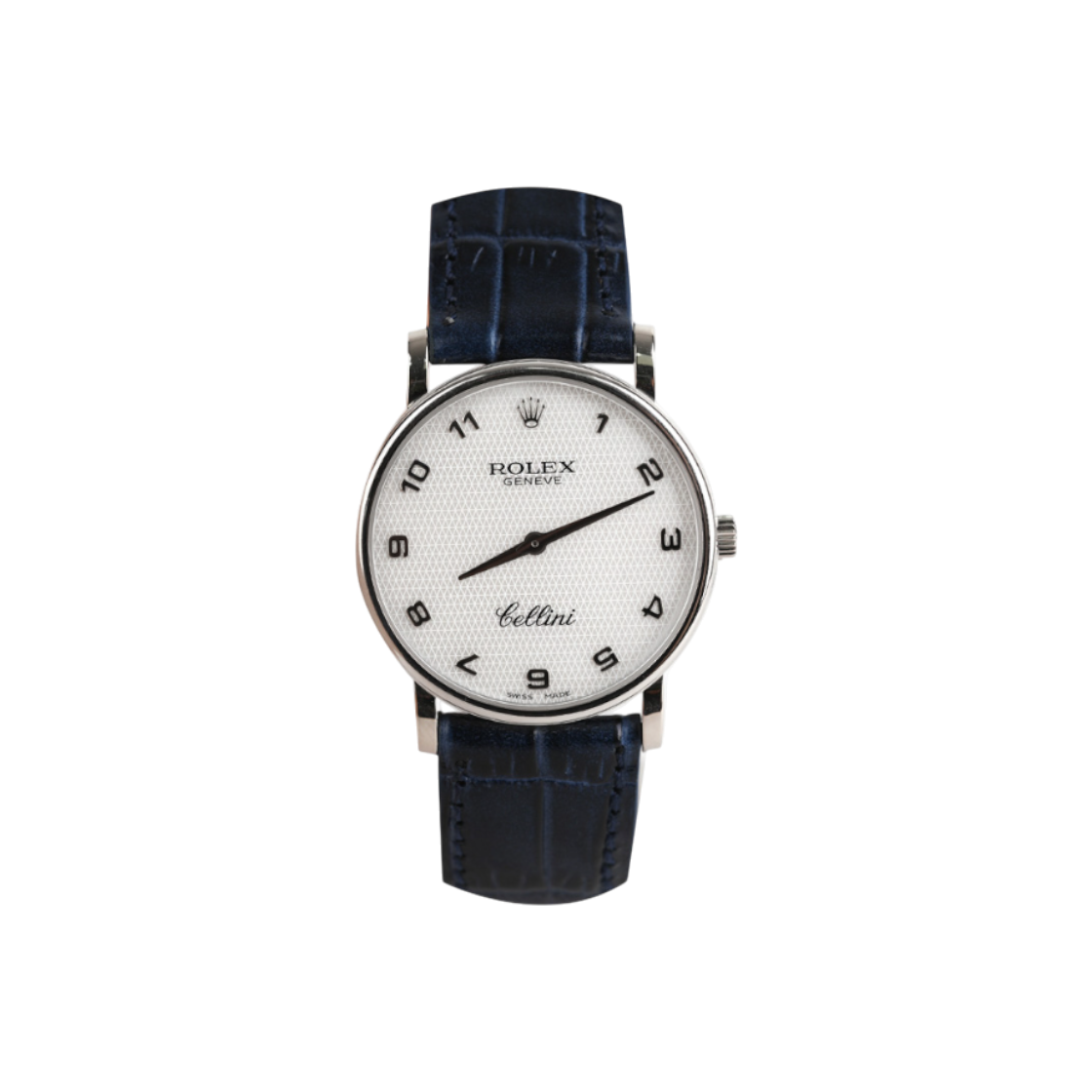 롤렉스 5115 첼리니 화이트판 와플판 오리지널 핀버클 가죽밴드 32mm(Rolex Cellini White Dial Waffle Pattern Original Pin Buckle Leather Strap 32mm)